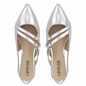Women’s Silver Monique Slingback Pump